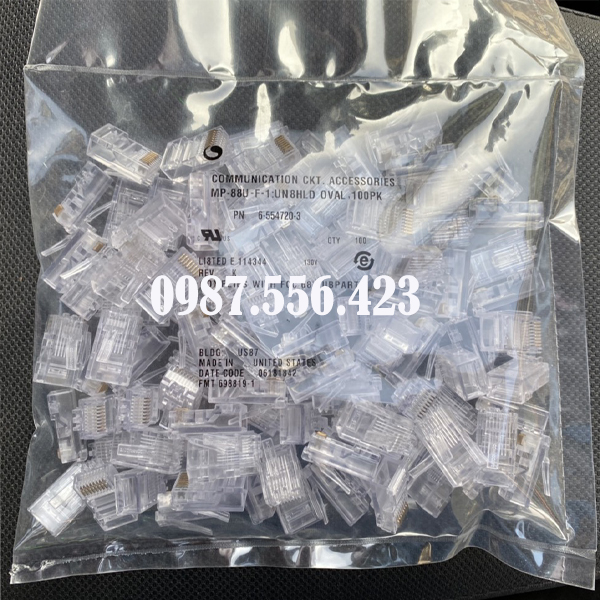 Đầu bấm RJ45, hạt mạng RJ45 CAT5E Chính hãng