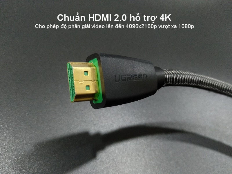 Cáp HDMI 2.0 1.5m Ugreen 40409 chính hãng hỗ trợ full HD 4Kx2K