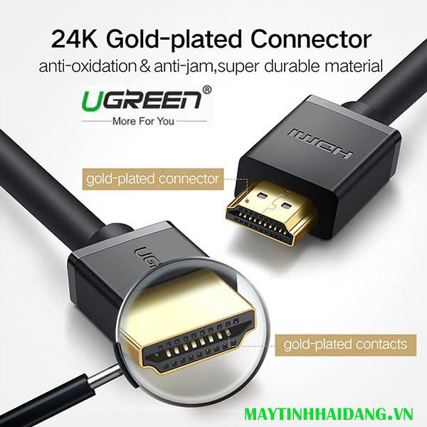 Phân phối Cáp tín hiệu HDMI Ugreen dài 5m UG-10109 , dây cáp HDMI 5m ...