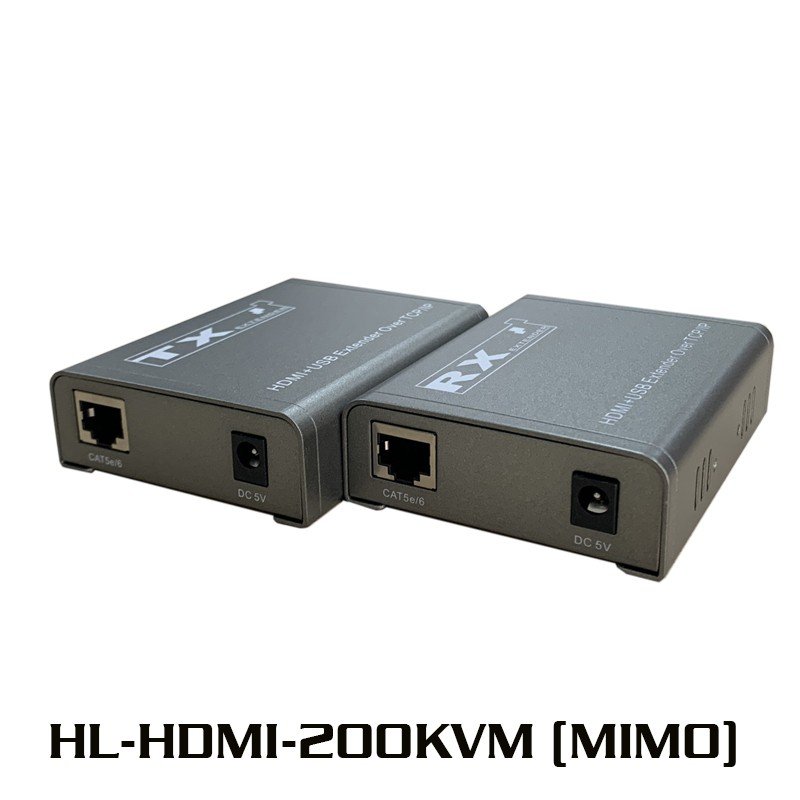 Bộ kéo dài HDMI qua dây mạng 250M kèm cổng USB I HL-HDMI-200KVM