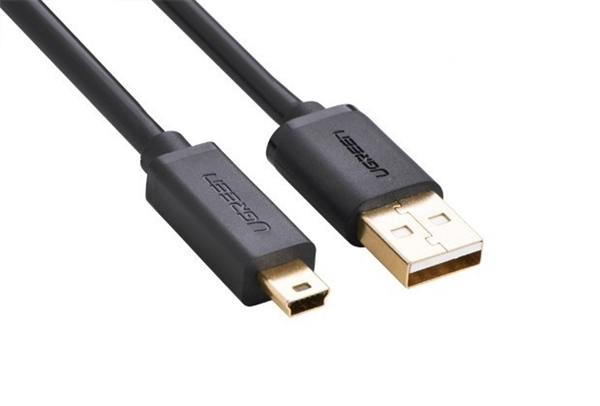 Cáp sạc USB 2.0 sang mini USB dài 0,5m UGREEN US132 10354 cáp máy ảnh, máy in,...