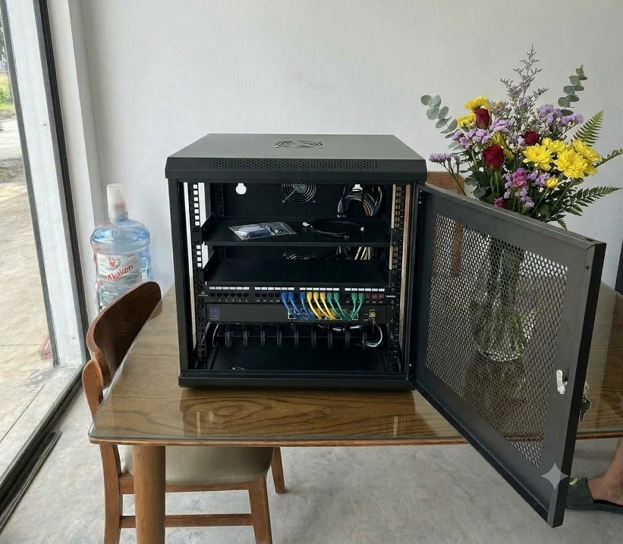 Tủ mạng, Tủ Rack 6U HUAYI model ; HY-N6U Cao Cấp Ch&iacute;nh H&atilde;ng