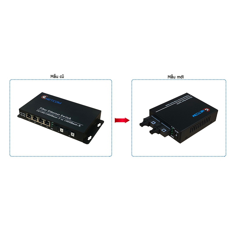 Switch Quang 2 Cổng SC Giga + 4 Cổng J45 Giga HO-LINK HL-2F4E-1000