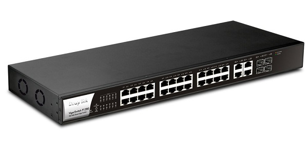 Switch Chia Mạng Draytek Vigorswitch P2280x 28 cổng (4 cổng 1/10Gigabit slot SFP)