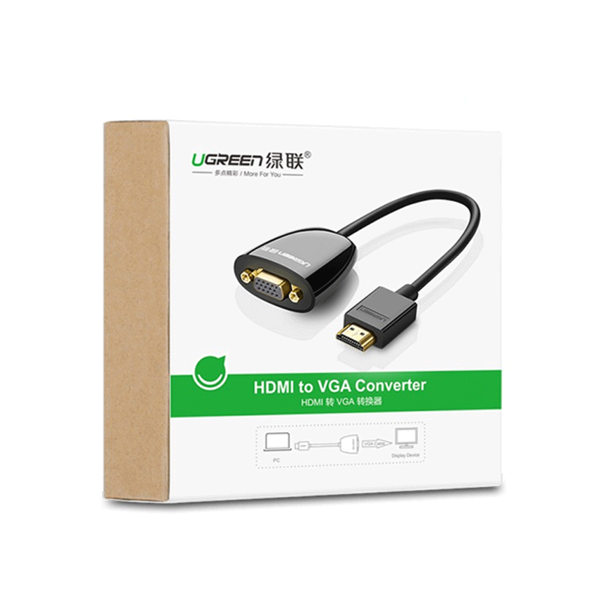 Cáp Chuyển HDMI To Vga UGreen Chính Hãng MM102 MM103 cao cấp Ugreen 40253