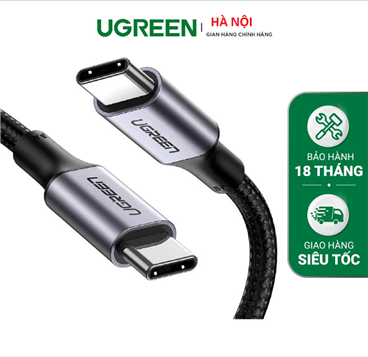 Cáp sạc nhanh 20W đầu USB Type-C sang USB Type-C, cáp Ugreen 60130 chính hãng,cáp sạc chất lượng cao