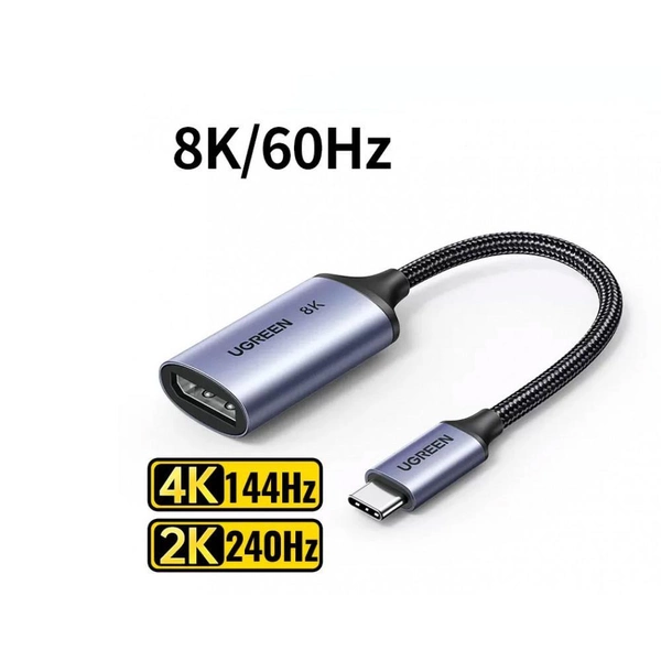 Cáp chuyển đổi USB Type-C sang DP hỗ trợ 8K 60Hz Ugreen 15575 bọc nhôm cao cấp