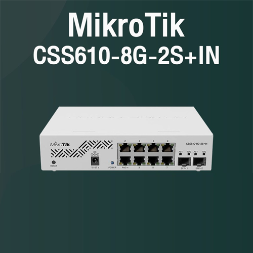 Thiết bị mạng Router Mikrotik CSS610-8G-2S+IN cân bằng tải chính hãng