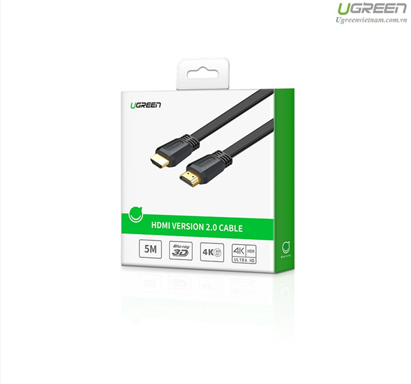 Cáp HDMI 2.0 dẹt dài 1,5m hỗ trợ 4K@60MHz chính hãng Ugreen 50819 cao cấp