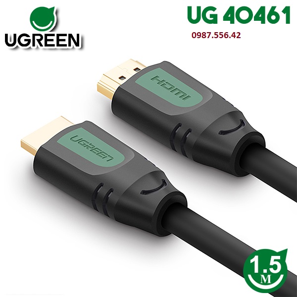 Dây Cáp HDMI 2.0 dài 1,5M hỗ trợ 3D full HD 4Kx2K Ugreen 40461 chính hãng