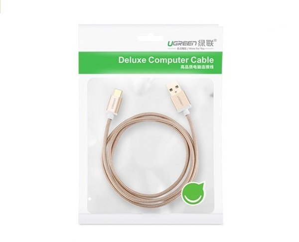 Cáp USB-C to USB 2.0 dài 0,5m màu Gold chính hãng Ugreen 20859 cao cấp