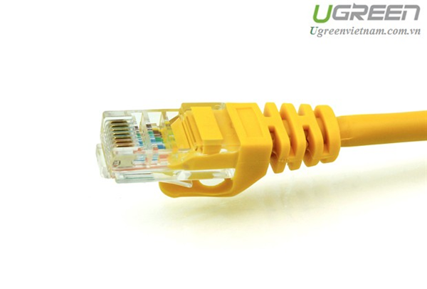 Cáp mạng Cat5e 10M Ugreen 30642 màu vàng cao cấp đầu đúc sẵn tốc độ cao