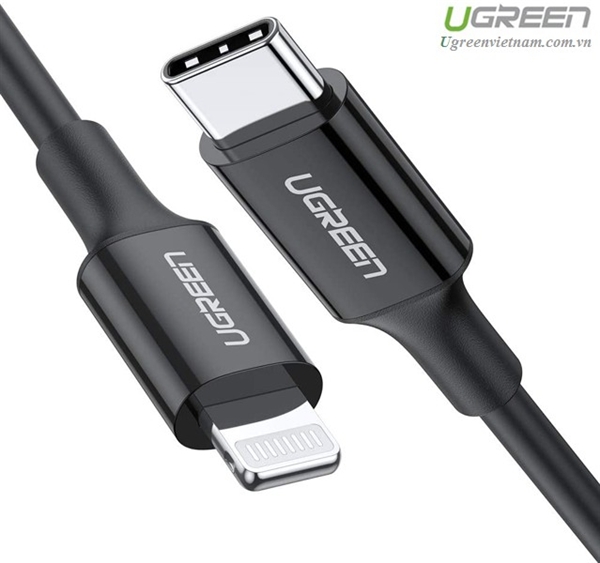 Cáp sạc nhanh 20W đầu USB C Type C - Lightning, cáp Ugreen 60761 chính hãng, cáp sạc chất lượng cao