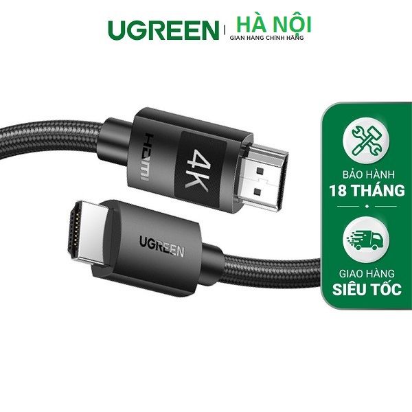 Cáp HDMI 2.0 dài 2M bọc nylon hỗ trợ độ phân giải 4K@60Hz Ugreen 40101 cao cấp