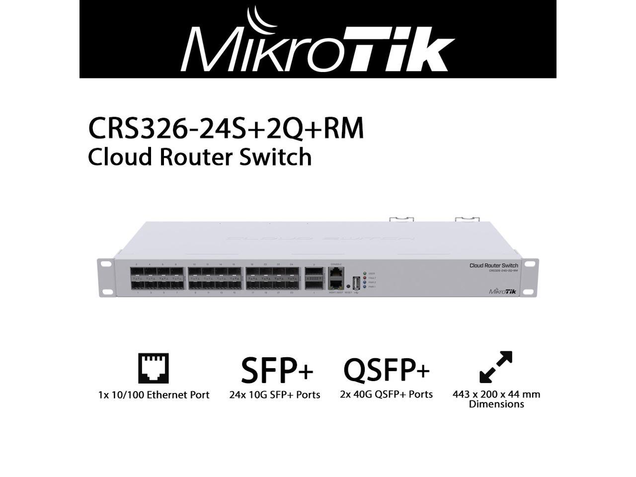 Switch chia mạng Mikro tik CRS326-24S+2Q+RM 24 cổng quang 10G giá rẻ toàn quốc