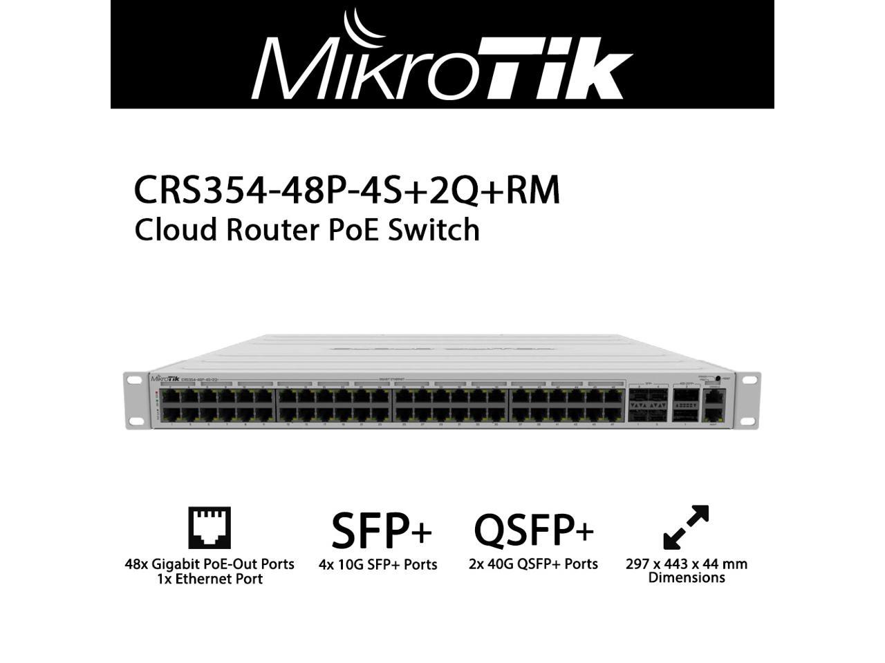 Switch chia mạng Mikro tik CRS354-48G-4S+2Q+RM 48 cổng quang SFP+ 4 cổng quang QSFP+