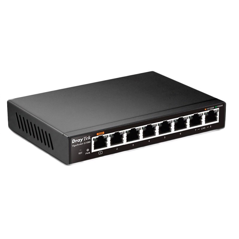 Switch chia mạng thương hiệu DrayTek VigorSwitch G1080 8 cổng Gigabit