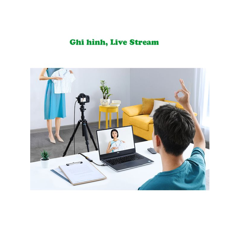 USB Capture HDMI, live streaming 1080P HDMI to USB 2.0, Type-C Ugreen 40189 cao cấp