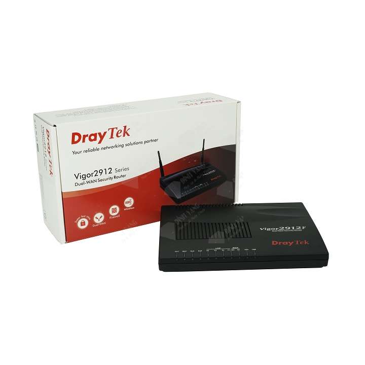 Thiết bị cân bằng tải DrayTek Vigor2912F 2 cổng Fast Ethernet WAN, 4 cổng Fast Ethernet LAN, RJ45