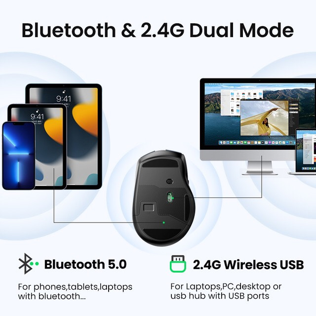 Chuột máy tính kết nối bluetooth Ugreen 90855, chuột chính hãng, chuột giá rẻ bán tại Hà Nội