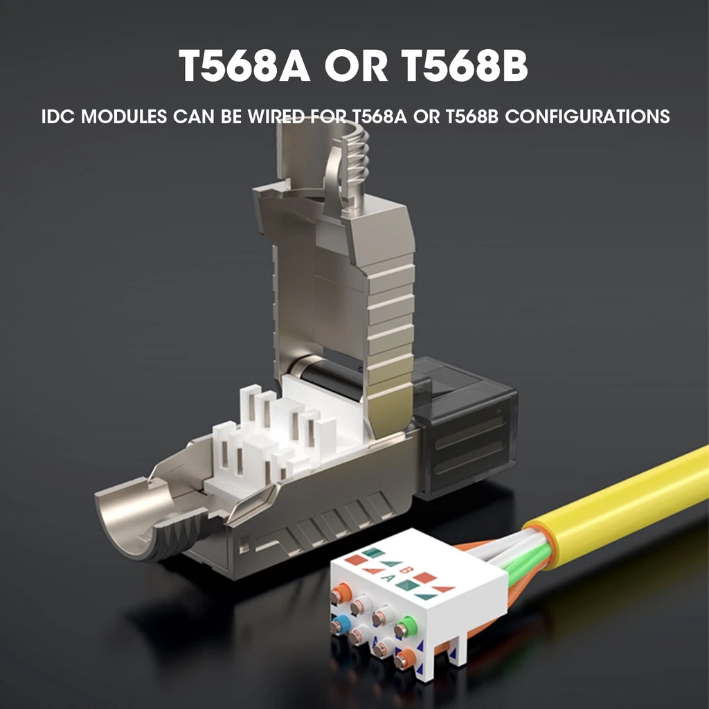 Đầu bấm mạng RJ45 Cat8 Zoerax không dùng kìm bấm chuẩn 200Hz tốc độ truyền tài 40Gb siêu tốc .