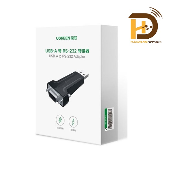 Đầu chuyển đổi USB 2.0 to Com âm DB9 RS232 Ugreen 80111