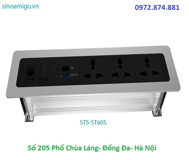 Hộp Ổ cắm điện âm bàn sinoamigo STS-ST60S cao cấp