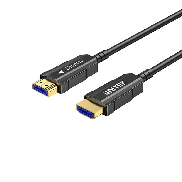 Cáp HDMI Quang Unitek C11072BK Dài 40 Mét - HDMI 2.0 AOC, 4K@60Hz, Không Nhiễu, Truyền Ổn Định
