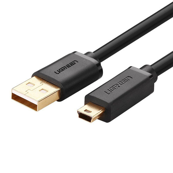 Cáp USB 2.0 to Mini 1.5m UGREEN 10385 - Mạ Vàng, Chính Hãng