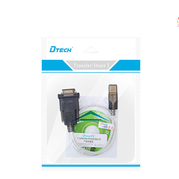 Cáp chuyển USB to RS232 DB9 DB25 DTECH DT-5003A - USB to Serial 1.8M kết nối đa thiết bị COM