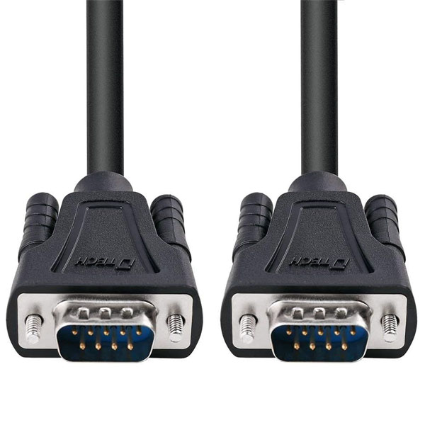Cáp RS232 DTECH DT-9005A - RS232 Serial Cable Male to Male, 1.5m cho Máy Công Nghiệp