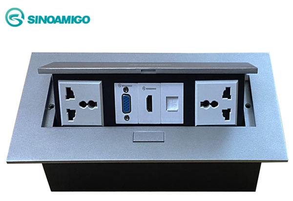 Hộp Ổ Cắm Âm Bàn Sinoamigo STS-212GST-1A - Giải Pháp Điện Thông Minh Cho Văn Phòng & Phòng Họp