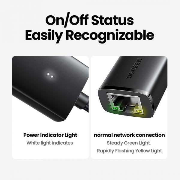 UGREEN 15637 - Bộ chuyển Type-C sang LAN Gigabit 1Gbps