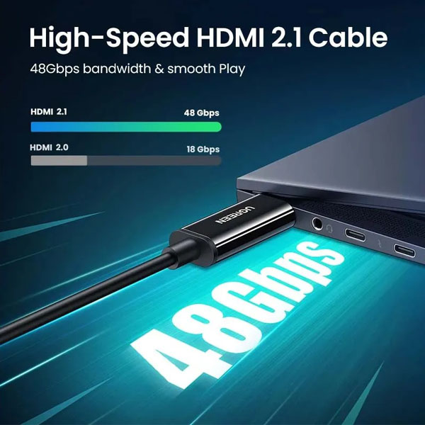 Cáp HDMI 2.1 Ugreen 50400 40m sợi quang 8K/60Hz, 4K/120Hz