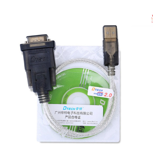Cáp chuyển USB to RS232 DB9 DB25 DTECH DT-5003A - USB to Serial 1.8M kết nối đa thiết bị COM