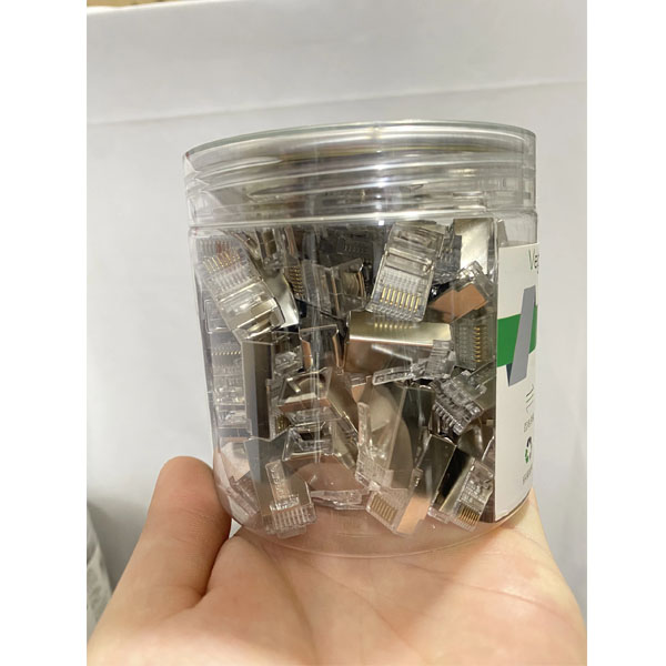 Hạt Mạng Hai Mảnh RJ45 CAT5e Veggieg V-E007 - Đầu Bấm Dễ Dàng, Giữ Dây Chắc Chắn, Chuẩn CAT5e