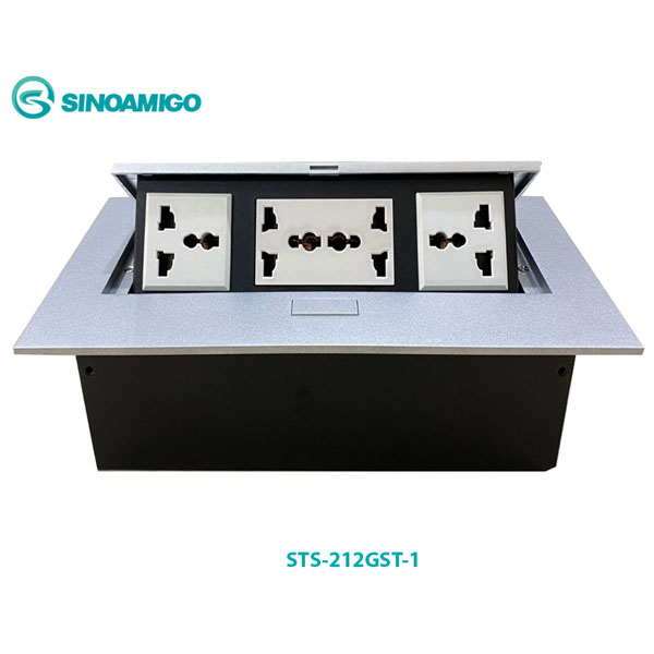 Hộp Ổ Điện Âm Bàn Sinoamigo STS-212GST-1 - 5 Modules, Hợp Kim Nhôm Cao Cấp, Chính Hãng