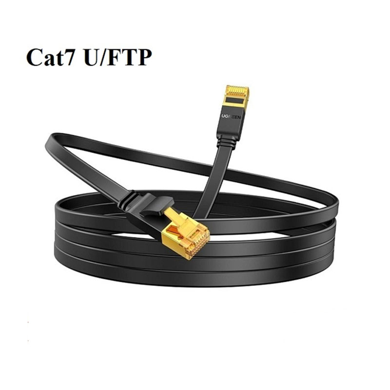 Cáp mạng Ugreen 25217 Cat7 dẹt 20M U/FTP 10Gbps 600Mhz