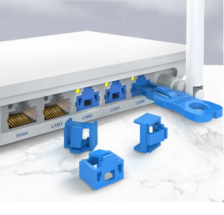 Bộ 24 Nắp Đậy Cổng Mạng ethernet rj45 Chống Bụi Bẩn Cho Máy Tính zoerax rj45 Kèm 1 Chìa Khóa