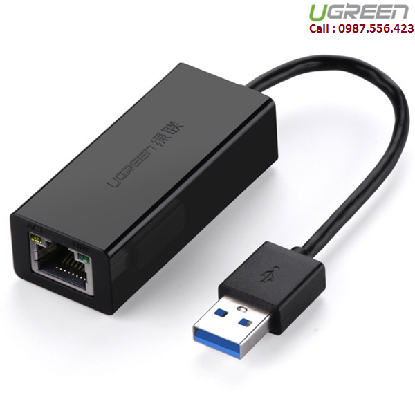 Cáp chuyển đổi từ USB 3.0 sang LAN Gigabit Ugreen 20256 chính hãng