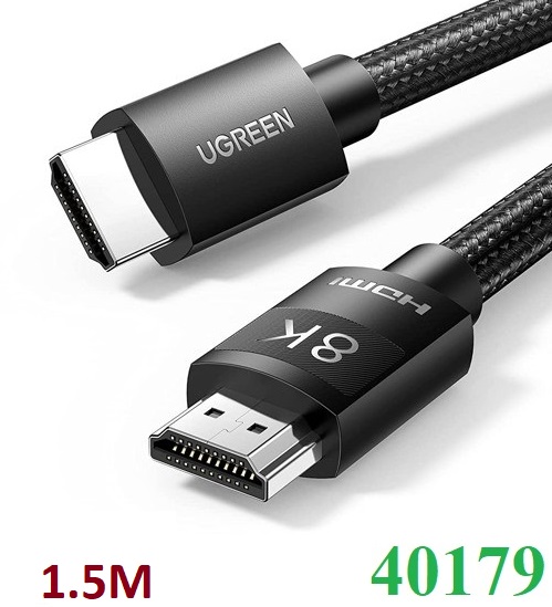 Cáp tín hệu Cáp HDMI 2.1 dài 1,5M 8K@60Hz 48Gbps hỗ trợ HDR eARC Ugreen 40179