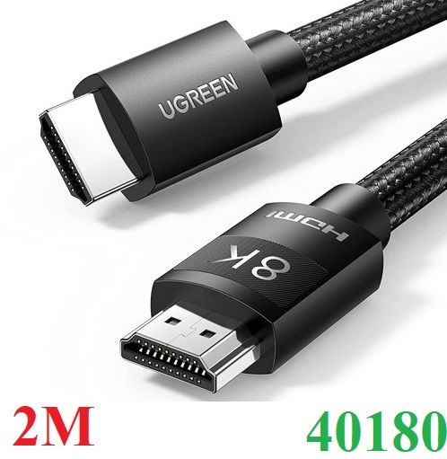 Dây , Cáp HDMI 2.1 dài 2M 8K@60Hz 48Gbps hỗ trợ HDR EARC Ugreen 40180