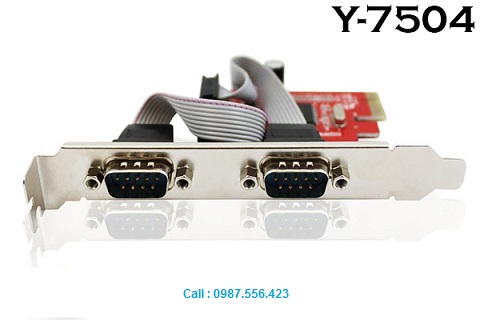 Card PCI Express to Com RS232 2 cổng Chính hãng Unitek Y-7504