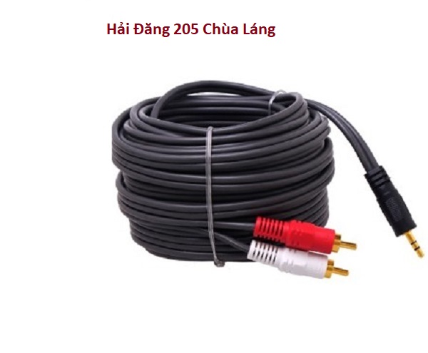 Dây loa Jack 3.5mm, Cáp Audio Jack 3.5mm 10m Dtech  DT-6214