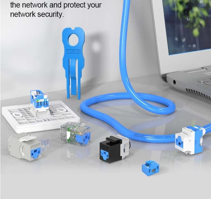 Bộ 24 Nắp Đậy Cổng Mạng ethernet rj45 Chống Bụi Bẩn Cho Máy Tính zoerax rj45 Kèm 1 Chìa Khóa