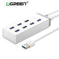 Bộ chia Hub đa năng gồm 7 cổng USB 3.0 Ugreen 20296 kèm sạc điện thoại, máy tính