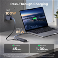 Bộ chia USB-C UGREEN 75244 Revodok sang DisplayPort 4K 60Hz, cấp nguồn 100W, USB