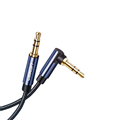 Cáp audio âm thanh AUX 3.5mm bện Nylon bẻ góc 90 độ dài 0,5M Ugreen 60178 cao cấ