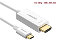 Cáp chuyển đổi USB Type-C to HDMI hỗ trợ 4K, 3D dài 1,5m chính hãng Ugreen 30841