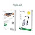 Cáp Chuyển USB 3.0 sang LAN  VegGieg - V-K306 chuẩn tốc độ chuẩn Gigabit 10/100/
